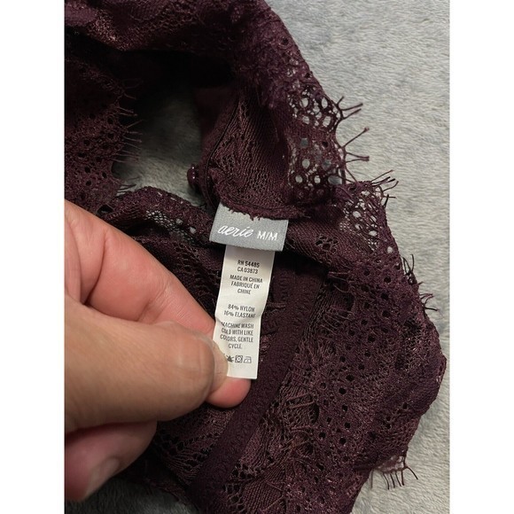 aerie women’s lace bralette Burgundy size M - Picture 5 of 5